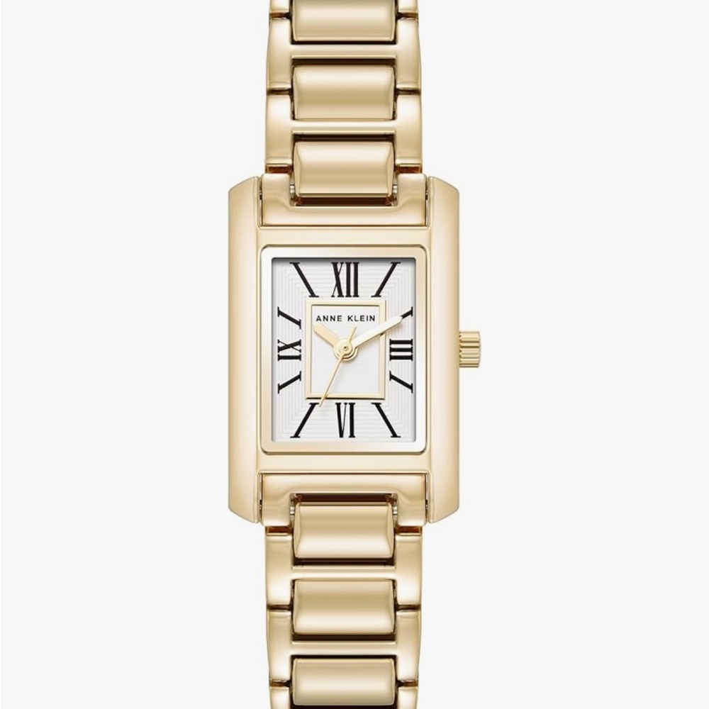 Anne Klein Gold Rectangular Bracelet Watch